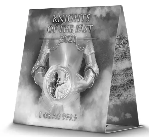 2021年1オンス銀貨5ユーロ　KNIGHTS OF THE PAST　超希少！ 2021 Knights of the Past 5 euro 1 oz Silver BU