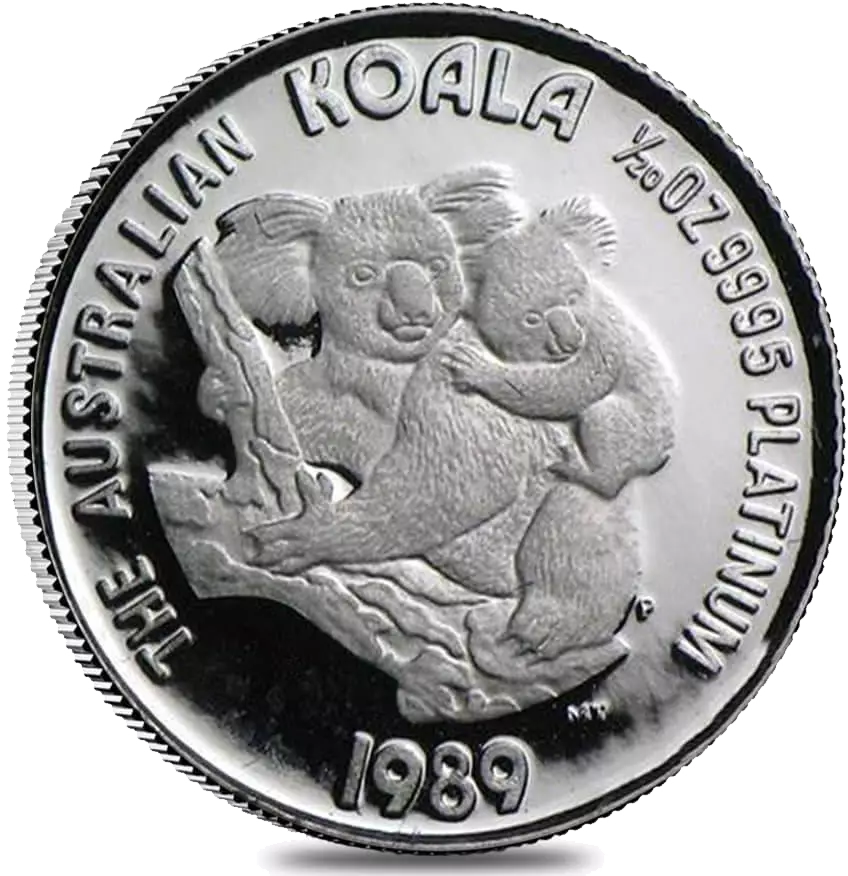 Perth Mint Platinum Koala 1/20 oz 1989