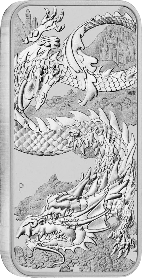 コレクション Perth Mint Perth Mint Rectangular Dragon 2023 silver 1 oz