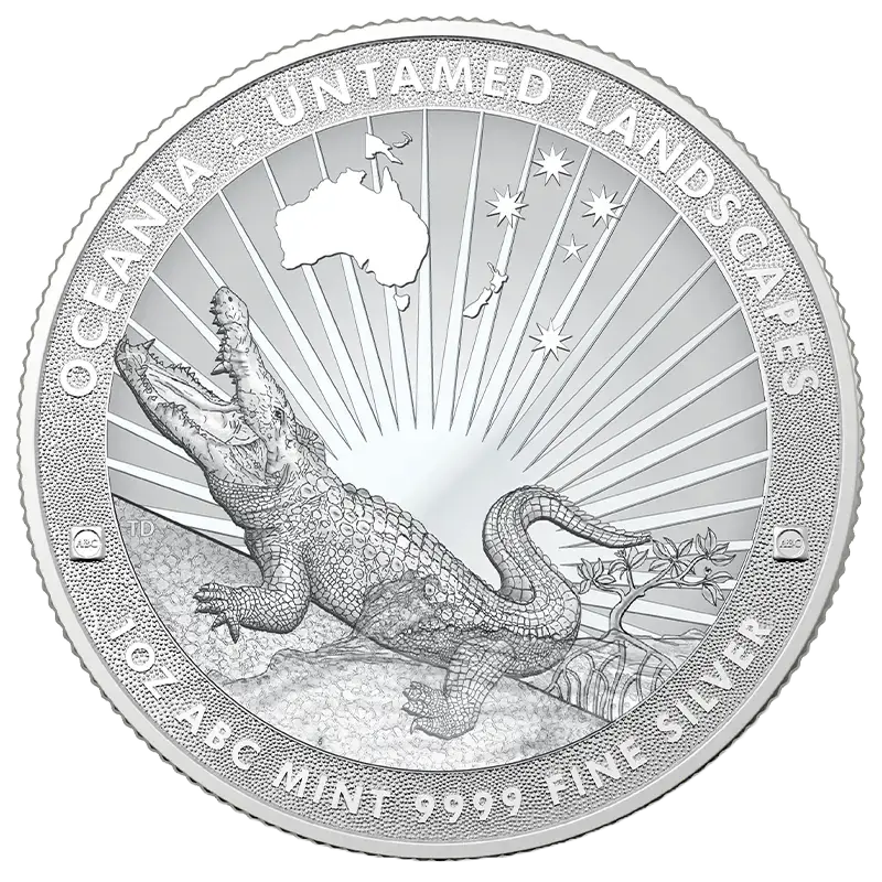 ABC Bullion The Crocodile Silver 1 oz (Untamed Landscapes Series)